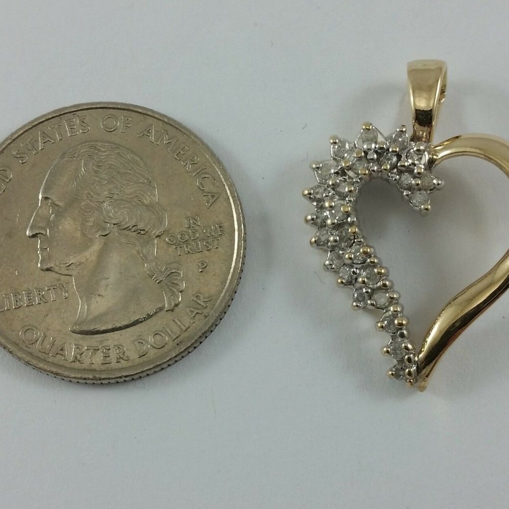 Exquisite 14k Solid Two Tone Multi Tone Gold Hear… - image 8